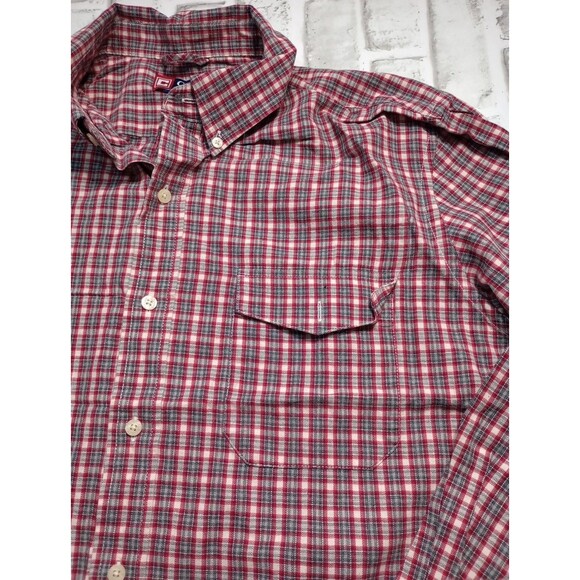 Chaps Shirt Mens XL Red Gray Button Up Long Sleeve Casual Men Est 1978 - Picture 9 of 10